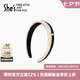 She's茜子小香風(fēng)仿真絲緞發(fā)卡洋氣時(shí)尚發(fā)箍壓發(fā)頭箍頭飾七夕禮物送女友 黑白撞色H1