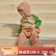 papa爬爬秋冬裝嬰兒毛衣連體衣男女寶寶針織爬服新年外出保暖純棉 綠色 90cm