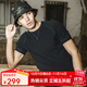 AKSERIES【商場(chǎng)同款】AK男裝衣多穿復古華夫格全棉透氣短袖t恤男1900334 藏藍 XL