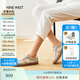 NINE WEST玖熙平底德訓(xùn)鞋女2025新款小白鞋運動休閑鞋真皮阿甘鞋圓頭軟底 米白/銀 37