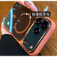 俏皮畫適用iPhone17pro手機(jī)殼金屬鏡頭全包防摔蘋果17air保護(hù)套簡約時(shí)尚高級(jí)感磁吸充電蘋果17promax后殼 半透愛瑪橙-磁吸款【高品質(zhì)，萊卡金屬鏡頭】 iphone 17 Pro Max