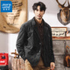 真維斯（Jeanswest）美式復古燈芯絨西裝外套男秋季上班通勤阿美咔嘰古著(zhù)英倫雅痞西服 深灰 XL 適合145-160斤