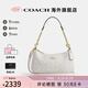 COACH/蔻馳 官方授權(quán)女士時尚百搭單肩斜挎手提包情人節(jié)禮物 粉筆白色CV933IMXU5