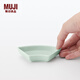 無(wú)印良品（MUJI）波佐見(jiàn)燒 吉祥豆皿 盤(pán)子碟子餐具 扇 MDR02A3A 長(cháng)94.5mm