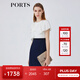 PORTS寶姿女裝春夏新品時(shí)尚Two-in-one疊片裝飾連衣裙LM8D198KWB008 丈青 M (6)