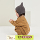 papa【糯米棉】爬爬秋冬季男女寶寶北歐風(fēng)連體衣嬰兒衣服長(zhǎng)袖爬服 土黃 80cm
