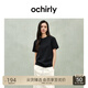 歐時(shí)力OCHIRLY 進(jìn)口重磅純棉短袖t恤女上衣簡(jiǎn)約百搭2025春季新品 黑色 S