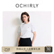 歐時力OCHIRLY 愛心刺繡短袖t恤女圓領(lǐng)休閑百搭上衣2025夏季新品 白色 M