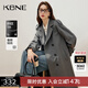 KBNE長袖風(fēng)衣女款2025新款中長款灰色今年流行的格雷系大衣春秋女 灰色 M