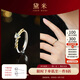 黛米 瑩心 海藍寶石戒指愛(ài)心款女戒S925銀開(kāi)口戒圈送女友禮物