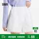 森馬（Semir）休閑褲女寬松松緊腰溫柔2025夏季甜美風(fēng)蕾絲花邊短褲109325125002