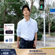 TOMMY HILFIGER【純棉府綢】秋冬男女商務(wù)通勤休閑條紋情侶款長(cháng)袖襯衫外套 【條紋繡標襯衫】-淺藍白條紋C3N L （推薦：150-165斤）