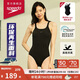 速比濤（Speedo）泳衣女專業(yè)游泳健身訓(xùn)練溫泉度假純色防曬抗氯連體泳衣 黑色 36