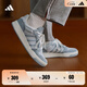 adidas ENTRAP美式校園風(fēng)板鞋少年感復古籃球鞋男女阿迪達斯官方 銀灰/清澈灰/白色   42