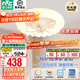 雷士（NVC）全光譜風(fēng)扇燈吊扇燈 護(hù)眼級(jí) 兒童房LED智能調(diào)光臥室餐廳搖頭吹風(fēng) 薦！花云42W/全光譜/智控?fù)u頭