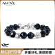 AWNL須彌星辰北歐M隕石手鏈男手串小眾輕奢時(shí)尚飾品送男友生日禮物 鷹眼石 M碼 推薦手圍15-16CM