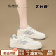 ZHR小白鞋女新款網(wǎng)面軟底板鞋女夏季透氣運動休閑鞋 AB119E 米銀 38