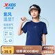 特步（XTEP）兒童童裝男童純色吸濕速干涼爽短袖針織衫 深奧藍 165