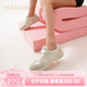 哈森德訓(xùn)鞋女2025春季秀氣小巧時(shí)尚休閑運(yùn)動(dòng)小白鞋HCS250303 米色 復(fù)合材料/杏色豬剖層革 38 (240mm)