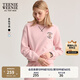Teenie Weenie小熊女裝衛(wèi)衣2025冬秋新款保暖舒適加絨基礎(chǔ)圓領(lǐng)上衣 淺粉色 M