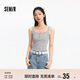 森馬（Semir）背心女短款顯瘦小個(gè)子夏季2025簡(jiǎn)約風(fēng)亨利領(lǐng)緊身吊帶109325102003
