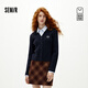 森馬（Semir）商場(chǎng)同款|森柔針織開(kāi)衫女冬季襯衫領(lǐng)假兩件2025毛衫101725107022