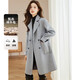 尚靜毛呢大衣女25年冬新女裝赫本風(fēng)氣質(zhì)簡(jiǎn)約中長(cháng)款羊毛雙面呢外套上衣