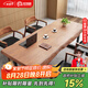 優(yōu)特明美式loft電腦桌臺式實木簡約實木書桌學(xué)習(xí)桌總裁桌辦公室老板桌子 豪180*80*75cm（厚5公分）