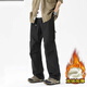 風(fēng)尚錦繡軟殼沖鋒褲男女同款春夏休閑褲2023新款戶(hù)外登山運動(dòng)防水工裝褲 黑色加絨 L