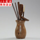 正揚 功夫茶具黑檀木雞翅木茶道零配茶道六君子套裝 實(shí)木長(cháng)杯墊茶道組 雞翅木茶道六君子-花瓶照形