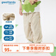 歌瑞家（greatfamily）兒童褲子男童裝2025夏季新款小童彈力透氣休閑九分褲長褲A類樂友 淺卡其 100 【3-4歲】