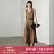 顏域毛呢中長(zhǎng)款V領(lǐng)連衣裙冬裝女款2025年新款簡(jiǎn)約裙子氣質(zhì)背心裙 駝色1 S