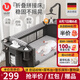 優(yōu)樂博（ULOP）嬰兒床拼接床多功能折疊嬰兒床可移動寶寶床新生兒禮物哄睡神器 嬰兒床可移動[蚊帳+尿布臺+床鈴] 多功能嬰兒床0-3歲嬰兒用品