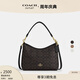 蔻馳（COACH）奧萊女士女包經(jīng)典標(biāo)志LAUREL流浪包單肩包斜挎通勤麻將包 IM/胡桃木色/黑色