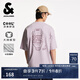 杰克·瓊斯（JACK&JONES）男裝25年涼感短袖T恤男士夏季潮流寬松oversized復(fù)古印花休閑半袖 C19淺粉色 寬松版，卡碼拍小 M