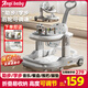 ANGI BABY嬰兒學(xué)步車(chē)防側翻寶寶學(xué)走路手推車(chē)多功能學(xué)步助步兒童學(xué)步車(chē) 太空灰【音樂(lè )+餐盤(pán)+推把+腳墊】