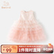班喜迪女童連衣裙夏裝新款洋氣兒童背心公主裙周歲禮服夏季寶寶蓬蓬紗裙