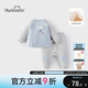 歡喜小熊寶寶棉服套裝嬰兒秋冬加厚夾棉外出保暖棉衣棉襖兩件套嬰幼兒衣服 藍(lán)色 100 (建議2-3歲.身高90-100cm)