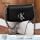 Calvin Klein【七夕禮物】單肩包鏈條包包字母旋扣翻蓋CK女包斜挎馬鞍包DH3240