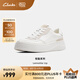 Clarks其樂(lè)輕盈系列女鞋新品透氣時(shí)尚厚底簡(jiǎn)約輕盈防滑休閑板鞋 白色 261747264 37