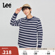 Lee商場(chǎng)同款25新品舒適版圓領(lǐng)條紋男長(zhǎng)袖T恤休閑潮流LMT010278207