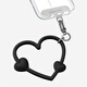 CASETIFY 【全新上市】心形手機腕帶 適用于iPhone全系列手機配件 多功能手機掛環(huán)腕帶 暗夜黑