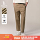 哈吉斯（HAZZYS）男裝 秋款PHIZ系列男褲子通勤直筒褲簡(jiǎn)約商務(wù)休閑褲男 卡其色KK 33 （175/80A）