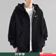 耐克（NIKE）外套男 25春秋季新款運(yùn)動服裝防風(fēng)休閑上衣連帽開衫衛(wèi)衣寬松夾克 熱推/舒適親膚黑色/曬圖退5 2XL 【185】體重170~190斤左右