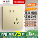 公牛G12香檳金開關(guān)插座全屋套裝暗裝面板86型墻面帶5孔空調(diào)墻壁五孔 錯(cuò)位五孔