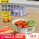 炊大皇 雙層洗菜盆瀝水籃廚房家用塑料水果盤濾水淘菜洗菜籃子 白色