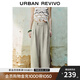 UR2025夏季新款女裝時(shí)尚簡(jiǎn)約休閑雙紐扣闊腿褲UWH650042 灰綠 S