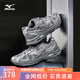 美津濃（MIZUNO）25年新款 RACER S CNY 蛇年限定男女同款軟彈緩震舒適耐磨跑鞋 24/野鴿灰/銀 41 (265mm)