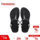 havaianas哈唯納Twist涼鞋女款夏季一字帶海邊休閑可外穿平底鞋子 0090-火耀黑 39 40碼適穿，巴西碼