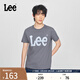 Lee商場同款25新品標準版圓領Logo印花男短袖T恤休閑LMT0104103RX 鐵灰色 XL